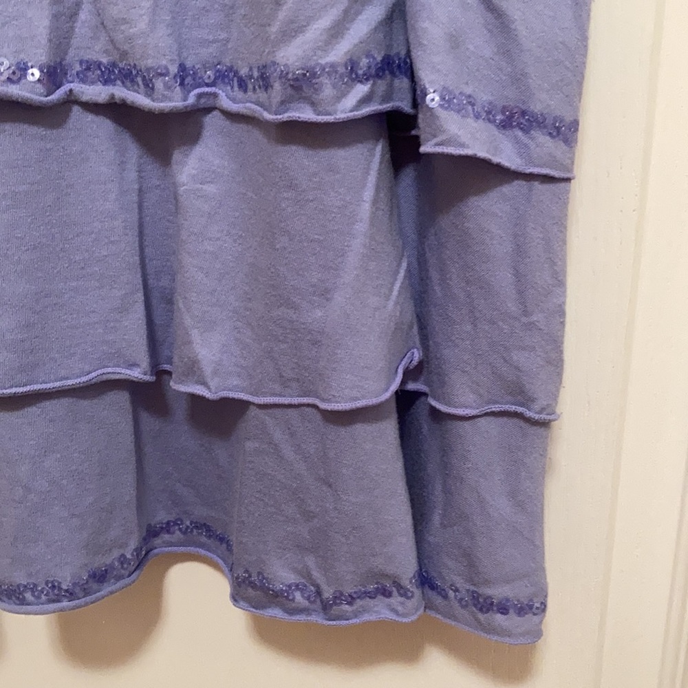 Size Petite M Style & Co. Lavender Ruffled Top - Picture 4 of 6